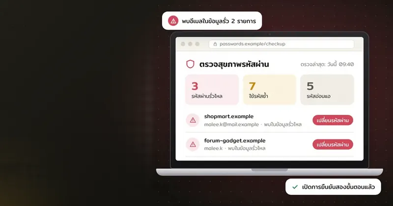 เช็กอีเมลและรหัสผ่านรั่วหรือไม่ และสิ่งที่ต้องทำทันทีเมื่อพบว่ารั่ว