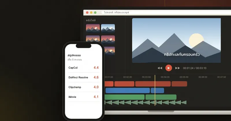 รีวิวแอปตัดต่อวิดีโอ CapCut, DaVinci Resolve, Clipchamp, iMovie