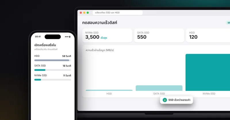 SSD กับ HDD ต่างกันอย่างไร อัปเกรดเมื่อไหร่คุ้ม พร้อมวิธีสำรองข้อมูลก่อนเปลี่ยน
