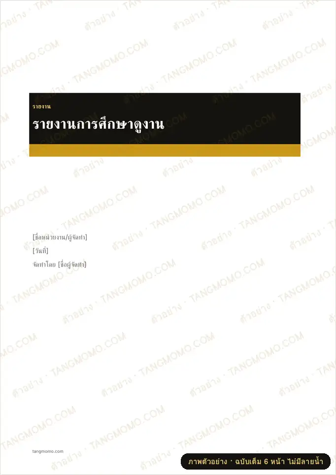 ภาพตัวอย่างบางส่วนของ รายงานการศึกษาดูงาน (Word)