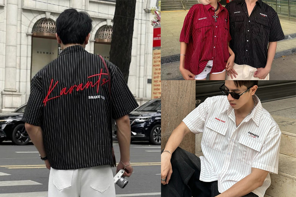 เสื้อเชิ้ต Snake มีกระเป๋าข้าง