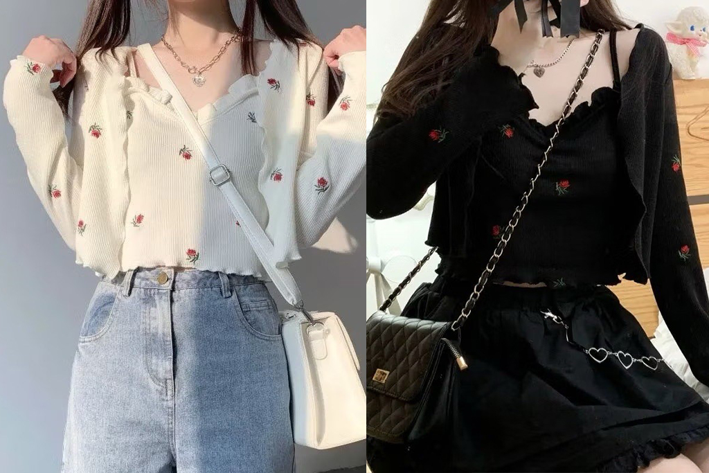 เสื้อคาร์ดิแกนแขนยาว แบบนิ่ม
